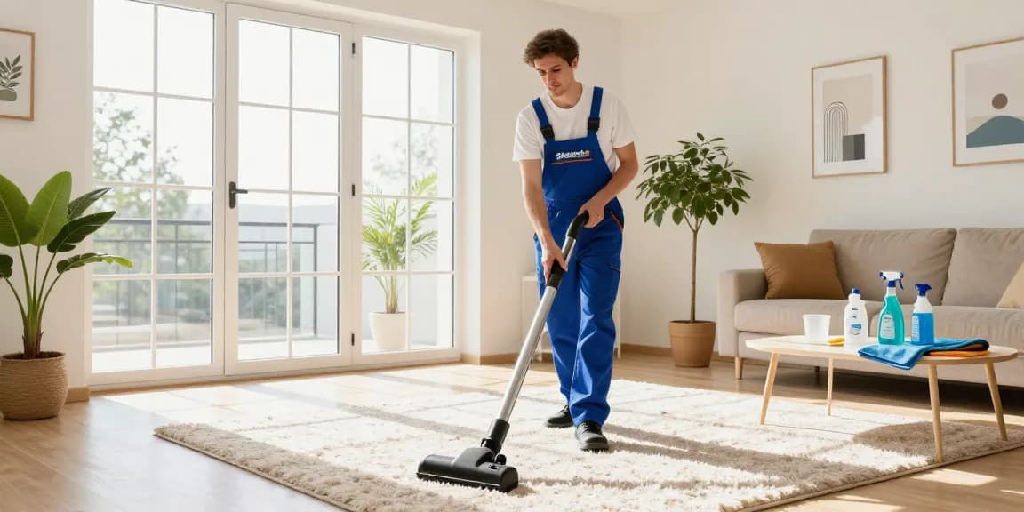 Professional wohnungsreinigung solothurn service in a bright, tidy living room showcasing expert cleaning techniques.
