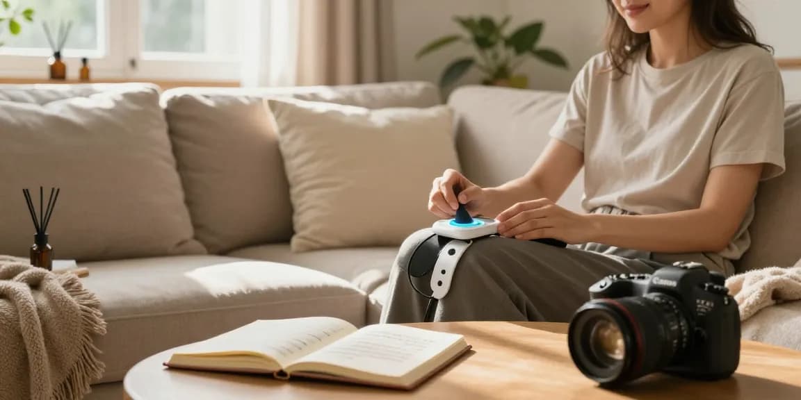 Vagusnerv stimulator kaufen for improved relaxation and stress management in a cozy home setting.