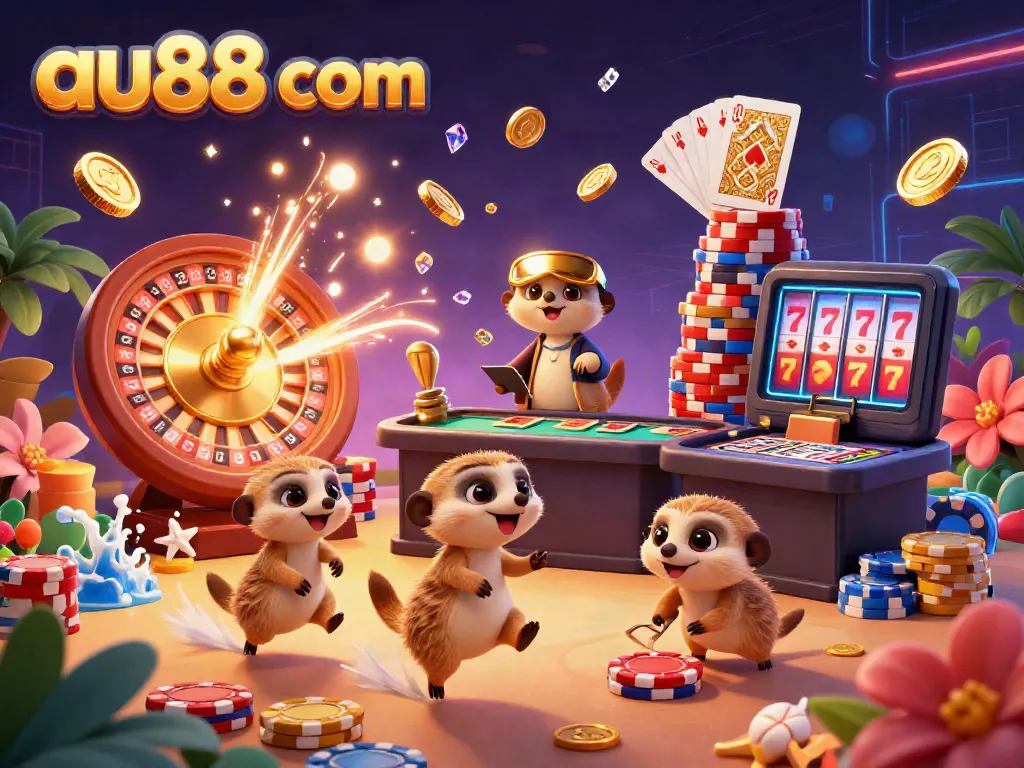 Experience the captivating excitement of au88 com with dynamic meerkats in a flourishing casino.