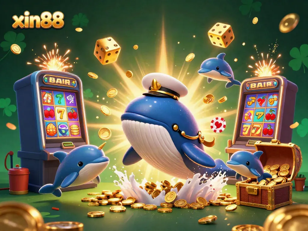 Experience the vibrant world of xin88 with cartoon characters and casino elements bursting with action and detail.