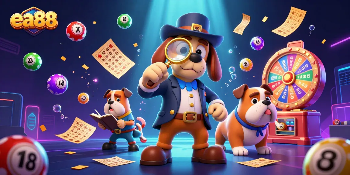 Engage with the thrilling action of ea88 as a detective unveils poker clues amid a vibrant casino scene.