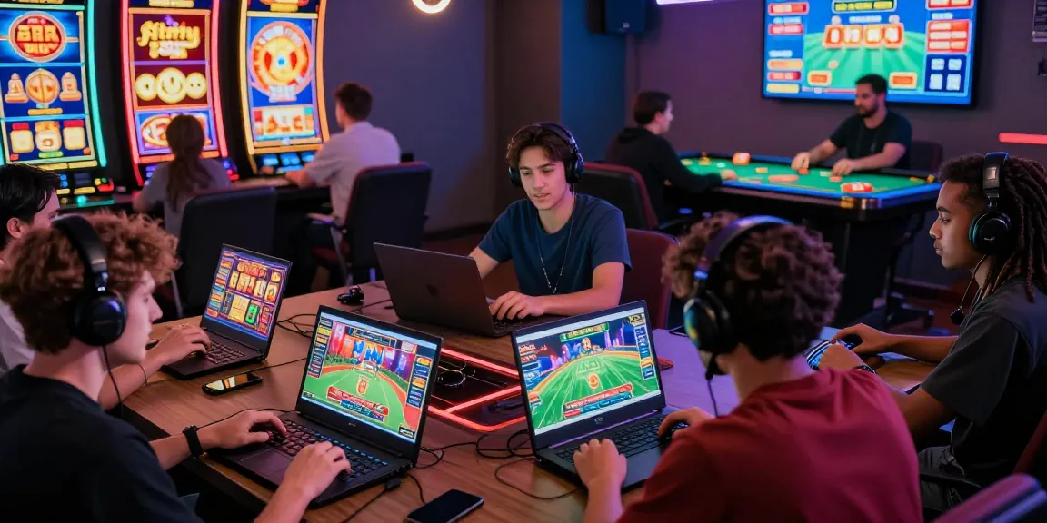 Exciting online gaming at https://b52club-game.jp.net/ with players engaging in multiple games in a vibrant lounge.