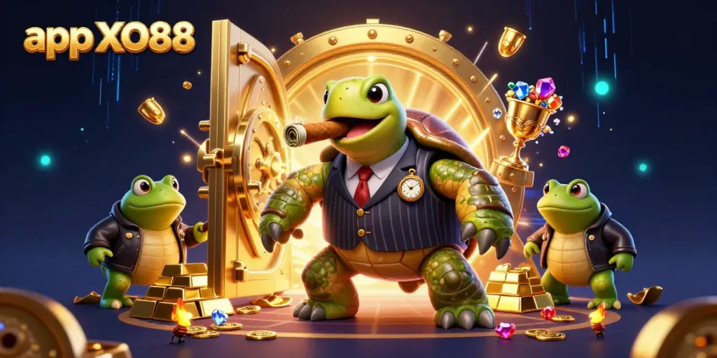Experience the engaging app XO88 with its rich casino ambiance and dynamic characters.