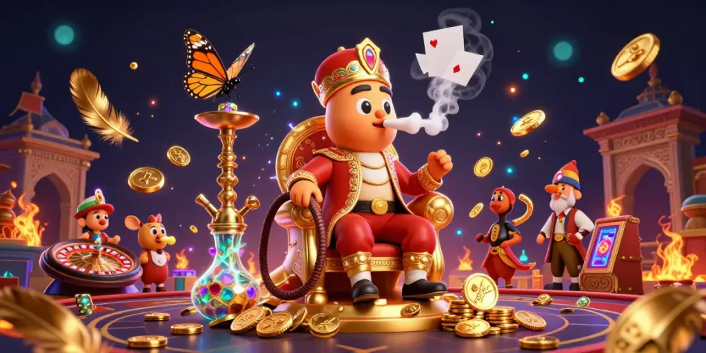 Experience winning strategies at au88global with immersive casino elements in vibrant digital art.