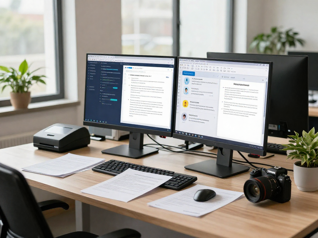 Document fraud detection analysis in a modern office with data visuals.