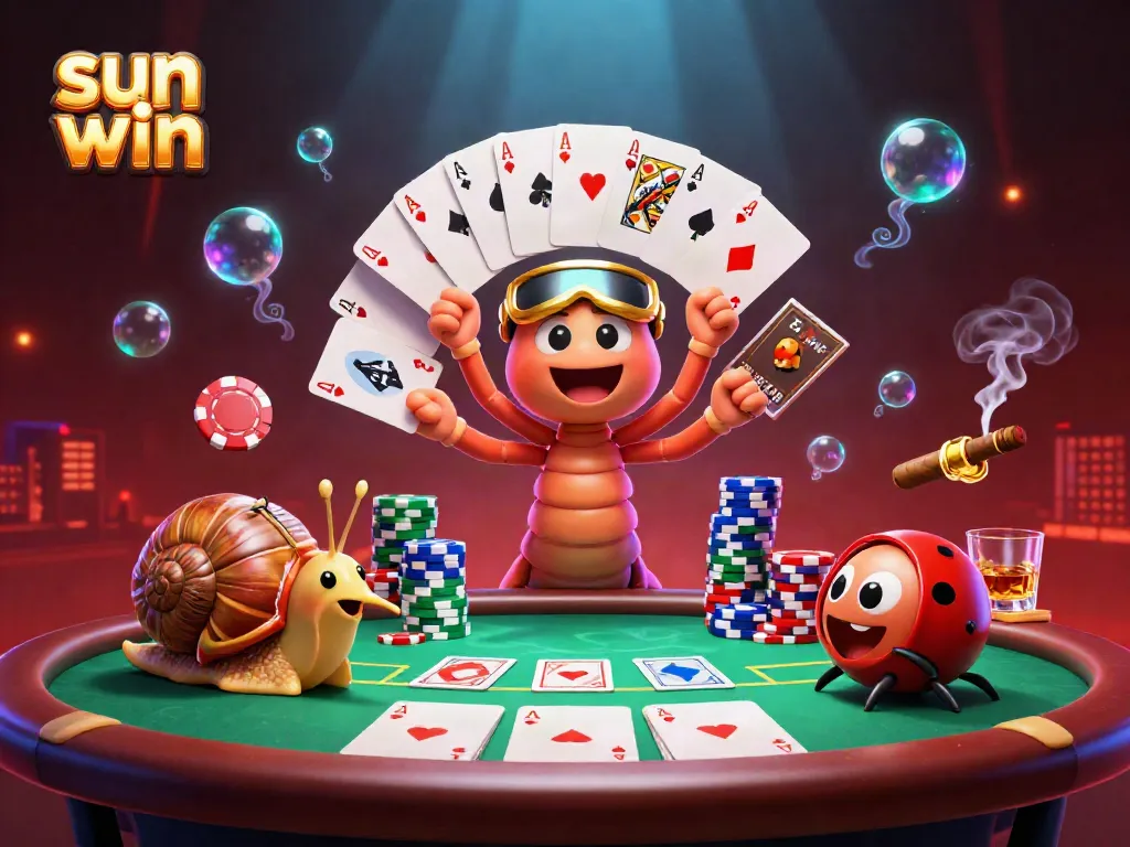 Join the action at sun win with vibrant characters and a lively poker scene.