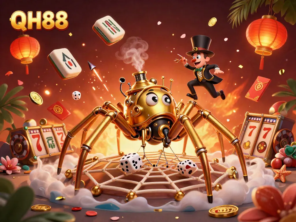 Engage in winning gameplay at QH88, where steampunk elements meet vibrant casino action.
