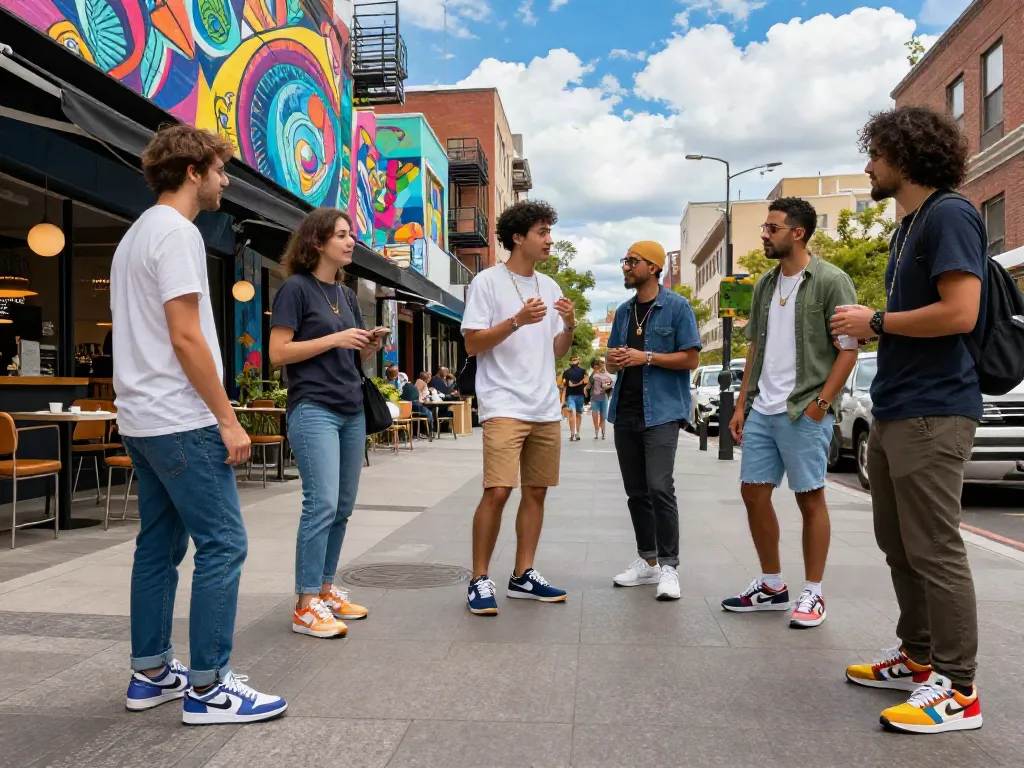 Moderne Sneaker personalisieren mit einzigartigen Designs in urbaner Umgebung
