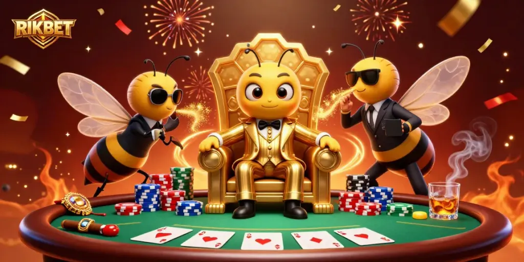 Engage with thrilling RIKBET casino action featuring a mob boss and vibrant gaming elements.