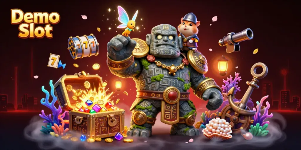 Spin and win with exciting Demo Slot features showcased in a rich, magical scene.
