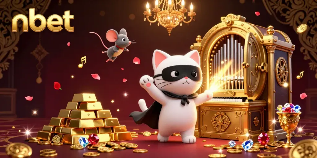 Experience the action at nbet with a whimsical 3D casino scene showcasing delightful characters and sparkling treasures.