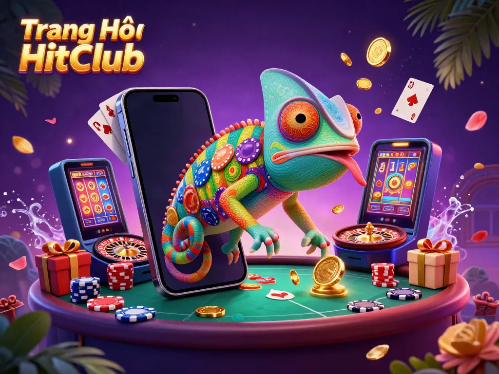 Engage with thrilling action at Trang Chủ HitClub featuring vibrant casino elements.