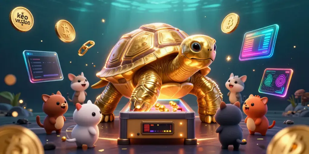 Engage in kèo trực tuyến action with vibrant animated scenes showcasing gambling excitement and crypto elements.