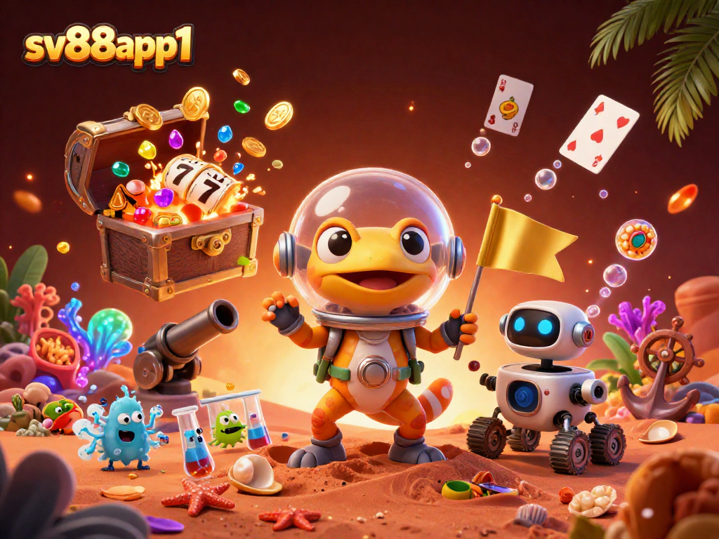 Engage in thrilling gameplay with sv88app1's Martian-themed casino adventure featuring rich visuals and vibrant details.