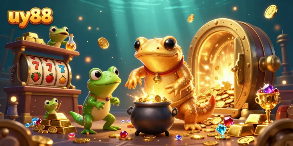 Engage with uy88's exciting slot games featuring gold treasures and magical characters.