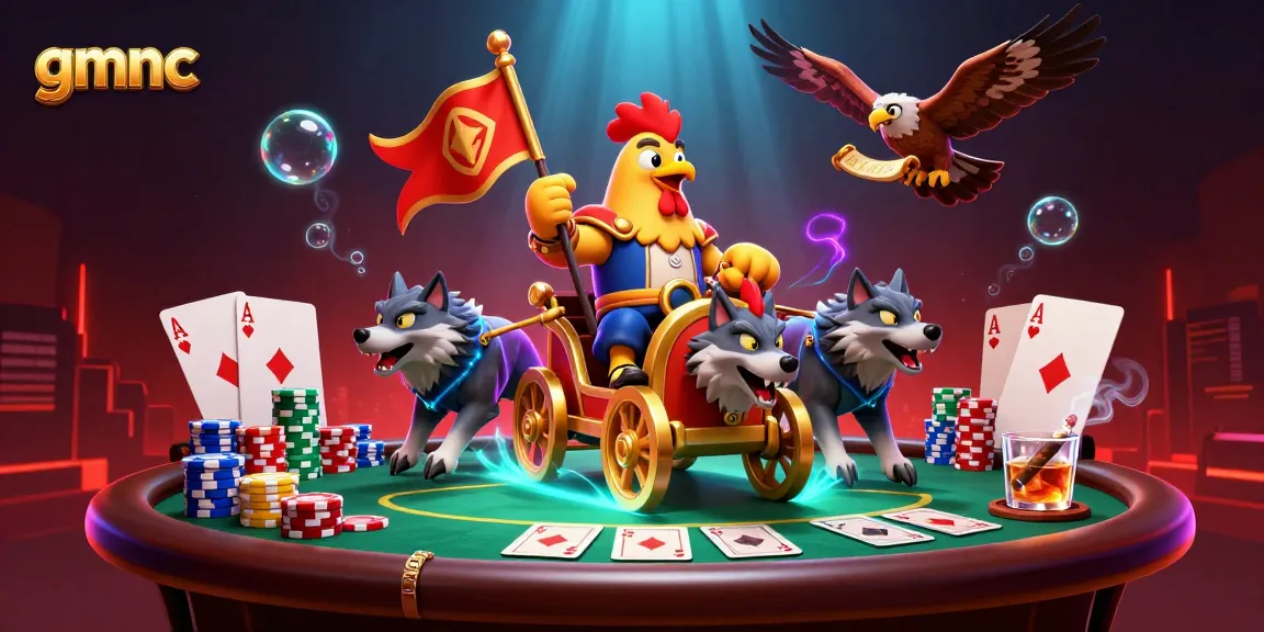 Engage in dynamic poker action with gmnc featuring market leaders in a vibrant 3D scene.