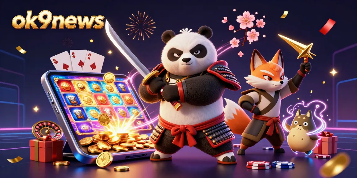 Experience the thrill of ok9news with dynamic casino action featuring samurai panda and magical gaming elements.