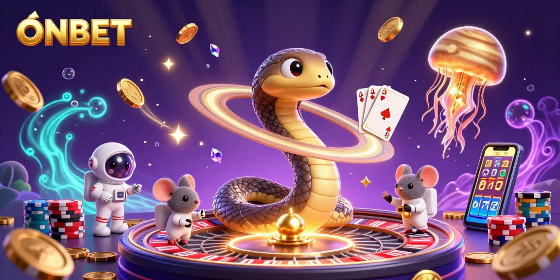 Experience exciting gaming at ONBET with roulette rings, astronaut mice, and cosmic treasures.
