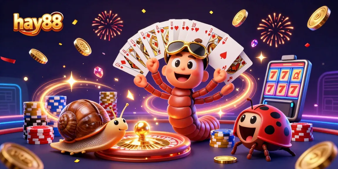 Experience the casino excitement at hay88 with vibrant gaming elements and animated characters