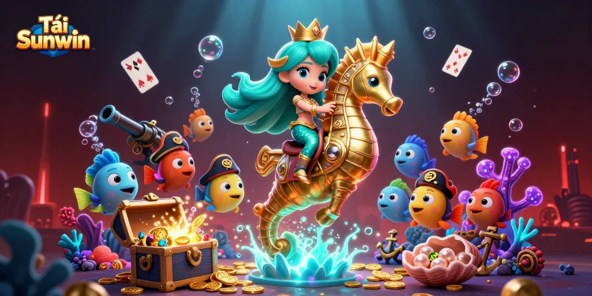 Tải Sunwin and dive into vibrant underwater treasures with the enchanting mermaid princess!