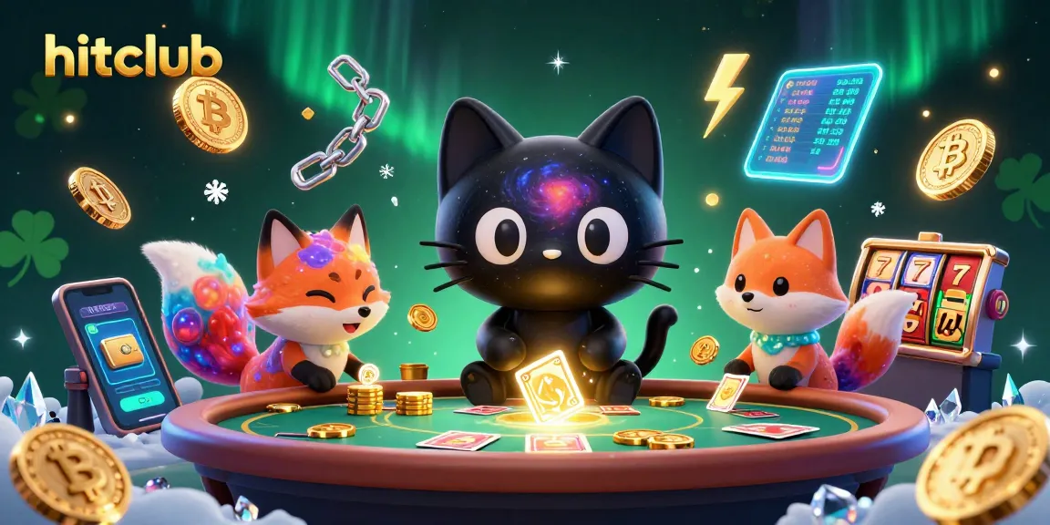 Engage with hitclub’s vibrant cosmic casino experience featuring animated 3D characters and crypto elements.