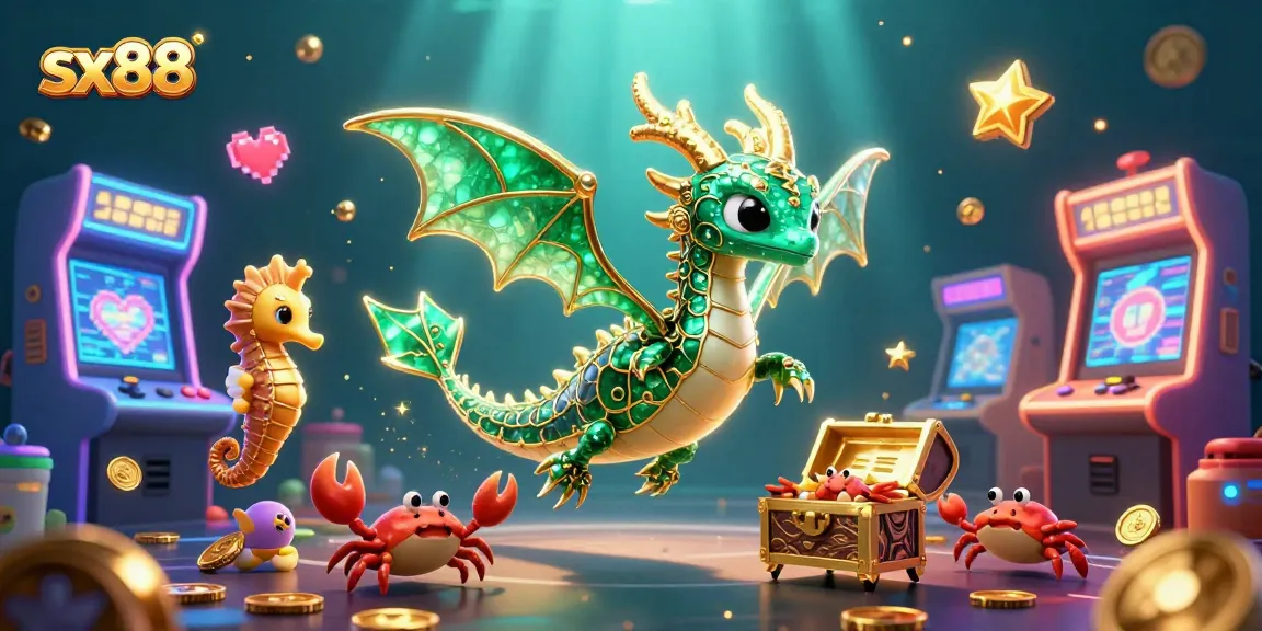 Experience thrilling gameplay at sx88 with a vibrant underwater casino scene featuring unique characters and gaming elements.