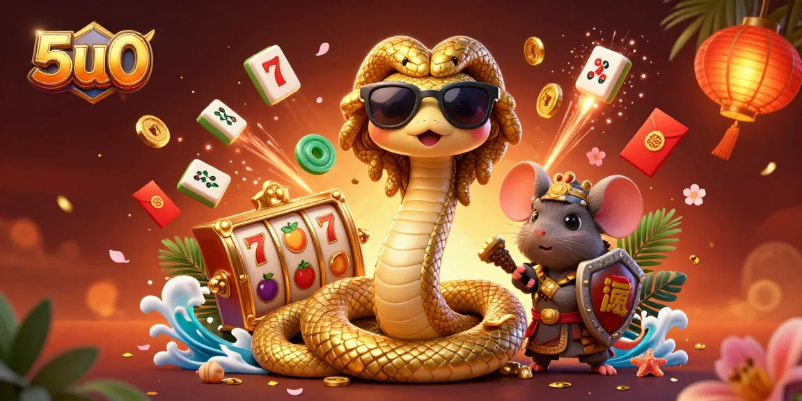 Engage in thrilling gameplay with 5u0’s colorful casino scene featuring Medusa and warrior mouse.