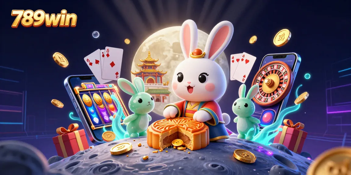 Experience thrilling gameplay at 789win with poker chips and slots scattered across an interactive scene.